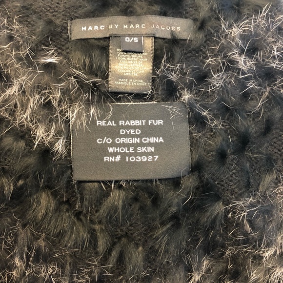 Marc by Marc Jacobs Haworth Genuine Rabbit Vest - Picture 2 of 4